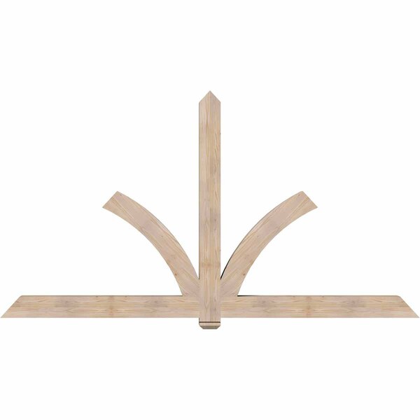 Ekena Millwork Redmond Smooth Timber Gable Bracket, Douglas Fir, 108"W x 58"H x 5 1/2"D x 5 1/2"F, 13/12 Pitch GBW108X58X0606RED00SDF - main
